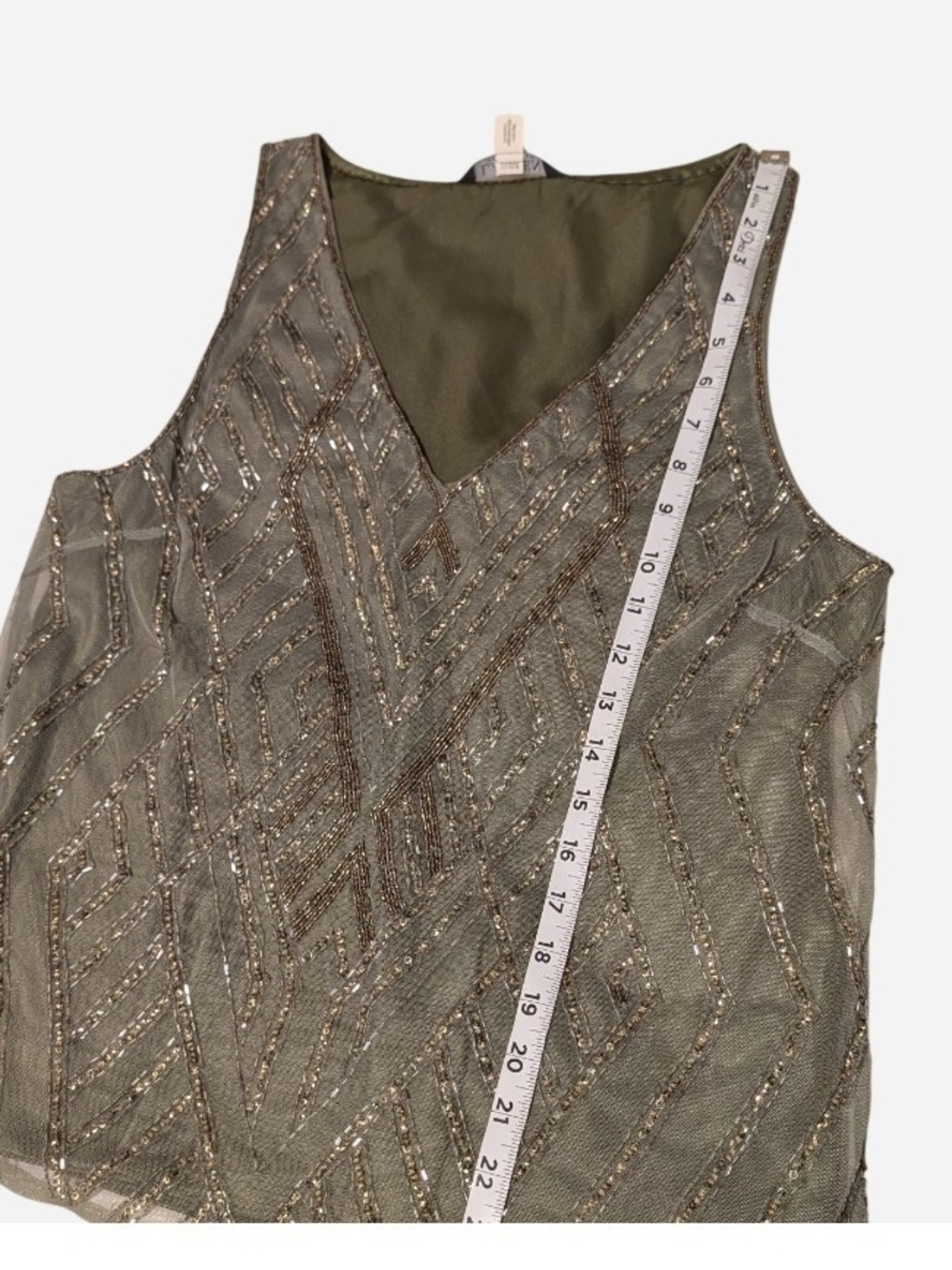 Lauren   Ralph Lauren beaded mesh sleeveless blouses Size 10 - Picture 5 of 9